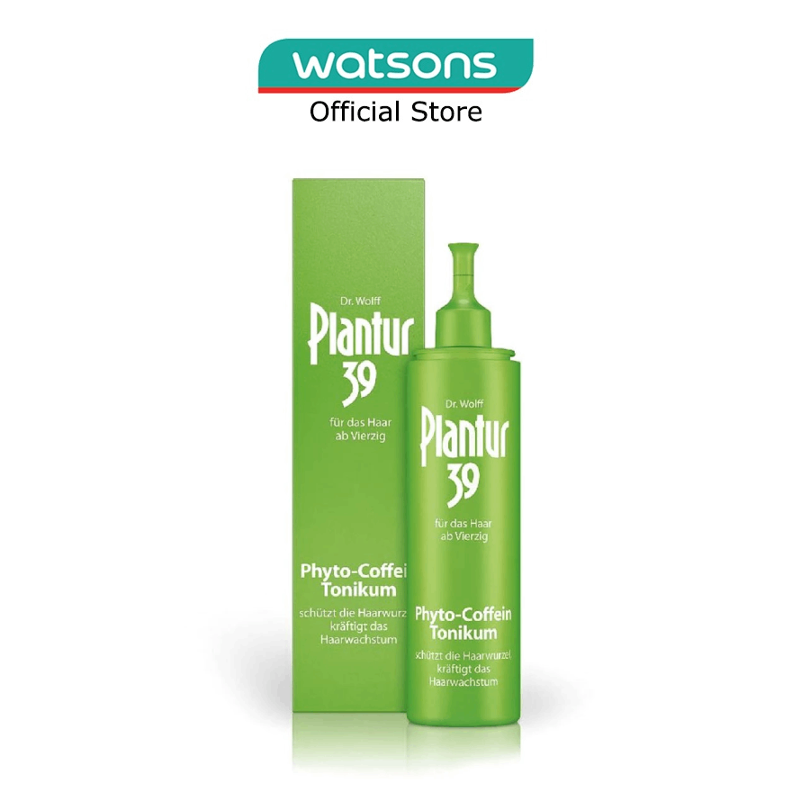 PLANTUR Phyto-Caffeine Scalp Tonic For Hair Over 40 (Helps To Reduce Hair Loss) 200ml